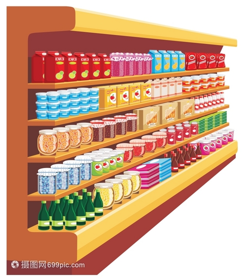 超市矢量與數字化食品銷售的發展趨勢